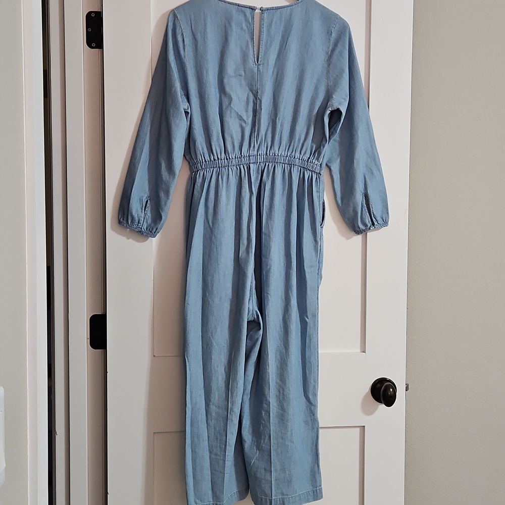 Old Navy Womens M Petite Light Blue Denim Jumpsuit - Picture 7 of 8